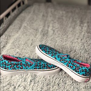 Cheetah Glitter Vans